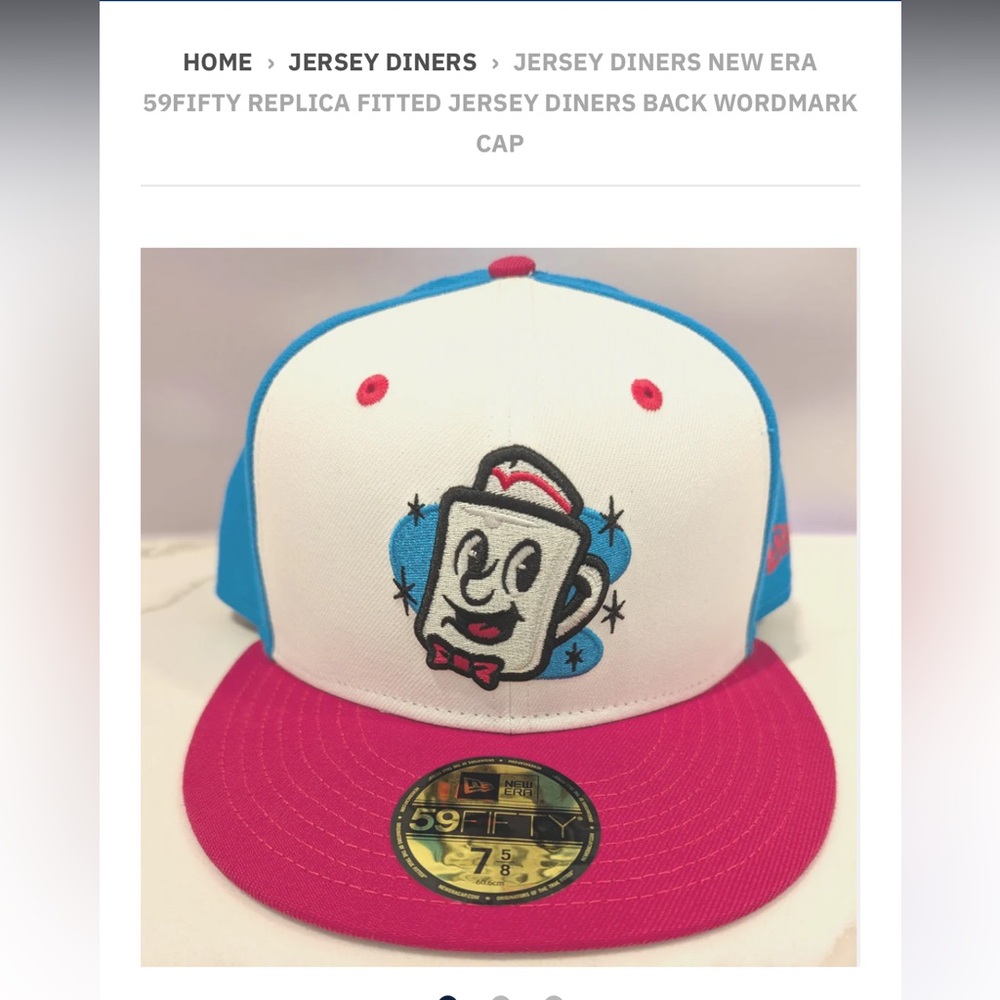 Jersey Diners 59fifty Replica Fitted New Baseball Cap